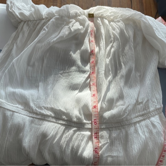 Garage white strapless layered maxi dress size medium - Picture 10 of 13